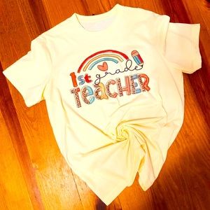 Teacher t-shirts sublimated all grades available.